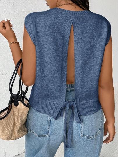 Plus Size Sweater Vests 0XL (sz2411047674383957)